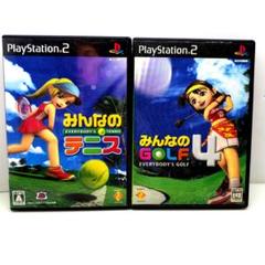 【PS2】みんなのGOLF 4　＆　 みんなのテニス　　２本セット