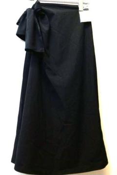 Y's ロングスカート サイズ3 黒 ヨウジヤマモト ファムYohji Yamamoto FEMME ウール切替デザイン