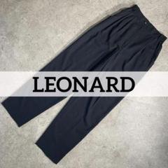 日本製 レア LEONARD SPORT スラックス 黒 薄手 ゴルフウェア