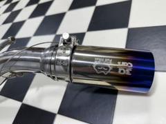 モリモリ管 DC5 3Q自動車 チタン青焼き インナーサイレンサー付 日本最大のブランド モリモリ管 DC5 3Q自動車 チタン青焼き
