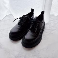 ZARA 36 トラックソールローファー ブラック 厚底ローファー ZARA】トラックソールローファー | LEE