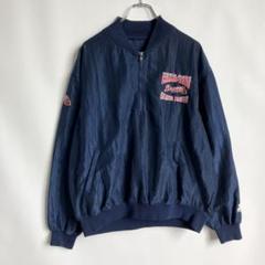 90s USA STARTER MLBハーフジップナイロンジャケット スターター