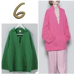 6(ROKU)＞CASHMERE MEXICAN HOODIE/ニット