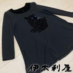 上質で快適 トップス チュニック 伊太利屋 ヒョウ柄 婦人 黒ヒョウ 黒豹 豹 トップス