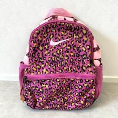 NIKE リュック ロゴプリント ヒョウ柄 メッシュポケット付き 子供用
