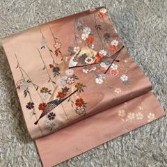 ◇名古屋帯◇瓢箪ひょうたん桜金駒刺繍金彩#4235
