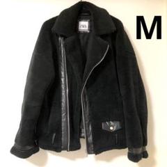 新品　2023aw ZARA ダブルフェイス　ライダースジャケット　ボア　XS ZARA ダブルフェイス ダブルライダースジャケット 腰ベルト ボア