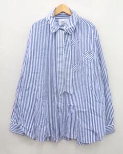 美品 hxcyyd × SOP ストライプフラワーパッチマルチシャツ