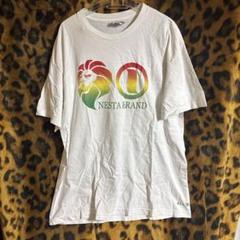 ネスタ　Tシャツ XLサイズ　ラスタカラー　古着　白　ヒップホップ系のサムネイル