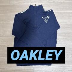 OAKLEY ネイビー ハーフジップ セーター M - メルカリ