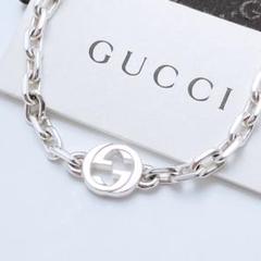 19極美品 グッチ GUCCI 925 ブレスレット シルバー メンズOT479