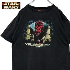 希少ヴィンテージtシャツ スターウォーズ エピソード1 フェード黒 L 短丈映画