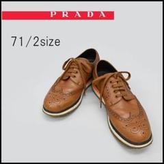◎希少 プラダスポーツ ウイングチップ 革靴 7.5 ドレスシューズ y2k ◎希少 プラダスポーツ ウイングチップ 革靴 7.5 ドレスシューズ y2k