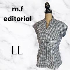 美品✨【m.f.editorial】ギンガムチェックスキッパーブラウス　形状安定