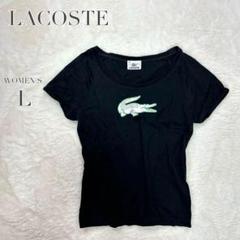 タグつき新品　ラコステ　３連ワニ立体プリント＆刺繍ワッペン　長袖カットソー　Ｍ グラフィカルワニロゴステッチTシャツ TH3603 - ラコステ