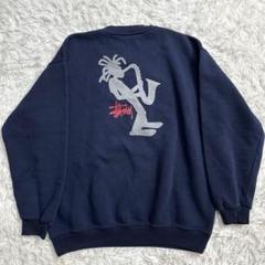 90’s old stussy Shadow Man Design Sweat