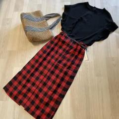 新品*大人タイト♪ブロックチェックスカート