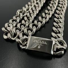正規品　プラダ　バックル　チェーンベルト　喜平　ロゴ刻印　シルバー　y2k