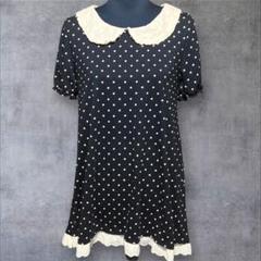 福助「Cutie Beauty」ドット柄ブラウス刺繍レース