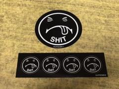 正規品 Supreme ステッカー SHIT 2枚 セット ブラック
