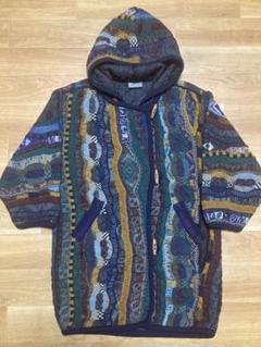 レア coogi M 3d 立体フード付きセーター ニット コート クージー