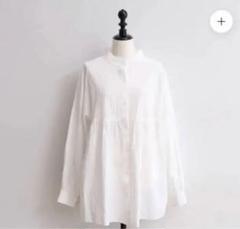 Cotton Washスリーブギャザーシャツ
