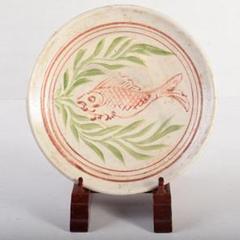 中国　赤絵　魚藻文盤　皿　V　R8757 中国 赤絵 魚藻文盤 皿 V R8757 - メルカリ