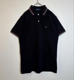FRED PERRY フレッドペリー　刺繍ロゴ　リブライン　ポロシャツ