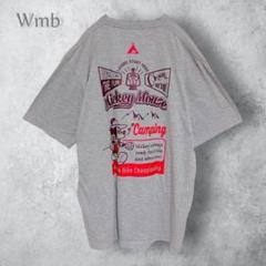 【Wmb ワークマン】　ミッキー　プリント　キャンプ　Tシャツ　大きいサイズ