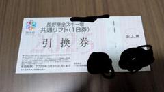 長野県全スキー場共通リフト券　志賀高原全山　白馬　岩岳　野沢温泉　４７　八方等 2024-25 志賀高原スキー場共通リフト券 2日券【スキー場 共通