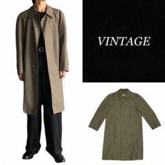 Vintage ステンカラーコート グレー モダン レトロ 古着