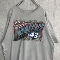 RICHARD PETTY レーシング両面プリント企業ロゴグレーTシャツ 2XL