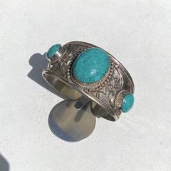 ヴィンテージ　シルバー　バングル　VINTAGEターコイズ