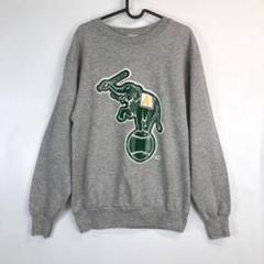90s アンビル スウェット L オークランド・アスレチックス グレー Lサイズ