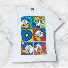 古着半袖プリントTシャツディズニーDisneyドナルドダック白ホワイトL