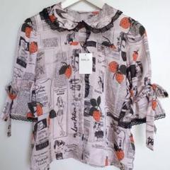 【新品】MILK ストロベリー柄 半袖ブラウス