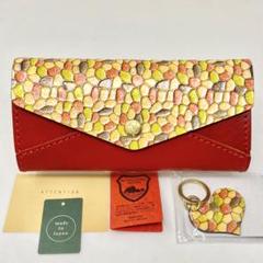 kissora キソラ 長財布 ステンドグラス マーブル クリスマス 赤 財布