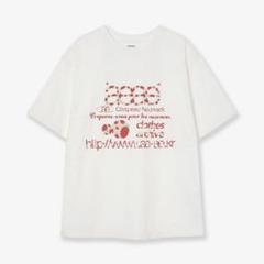 aeae エーイーエーイー 韓国半袖ロゴTシャツ ホワイト いちご