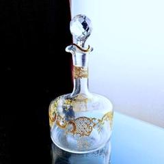 のりたろう★オールドサンルイ【ローリエ】金彩エナメル彩★香水瓶 Lサイズ 作品番号【A－7】 オールド サンルイ 金彩リキュールセット
