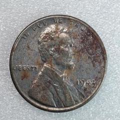 2704.　エラー　？　1943年　S　アメリカ　リンカーン　1セント 2704. エラー ？ 1943年 S アメリカ リンカーン 1セント