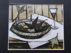 ベルナール・ビュッフェ,Nature morte au verre de vin - メルカリ