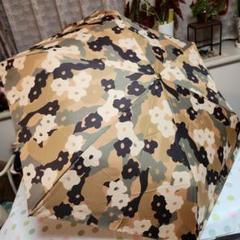 [新品未使用]　花柄迷彩デザイン 折りたたみ雨傘　軽量