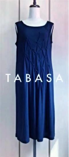 TABASA レーヨン・ポリエステル混紡 ニットワンピース 36