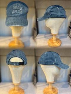 2025年最新】ミュウミュウ キャップ帽子miumiu デニムキャップの