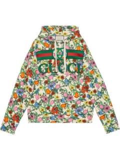 【美品】GUCCI 花柄フード付きパーカー GUCCI - グッチ×ノースフェイス 花柄 ユニセックス マウンテン