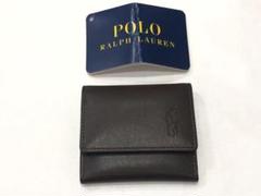 新品 POLO RALPH LAUREN コインケース 牛革 濃茶