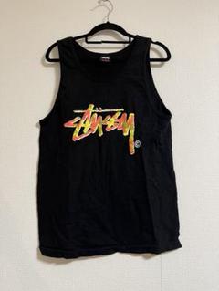 【STUSSY】タンクトップ　ノースリーブ　ショーンフォント　ブラック　美品 激レア】STUSSY ステューシー ノースリーブ タンクトップ 黒