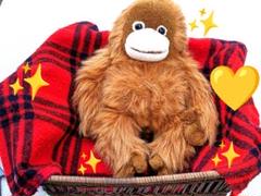 ♡超希少♡オラウータンぬいぐるみ　鳴くヌイグルミLサイズ♡日本製品ヴィンテージ★