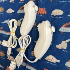 任天堂Wii ヌンチャク　コントローラー　動作確認済み　白　2個セット ①