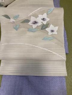 アンティーク帯 夏帯 名古屋帯 絽 小さな丸に花 サーモンピンク